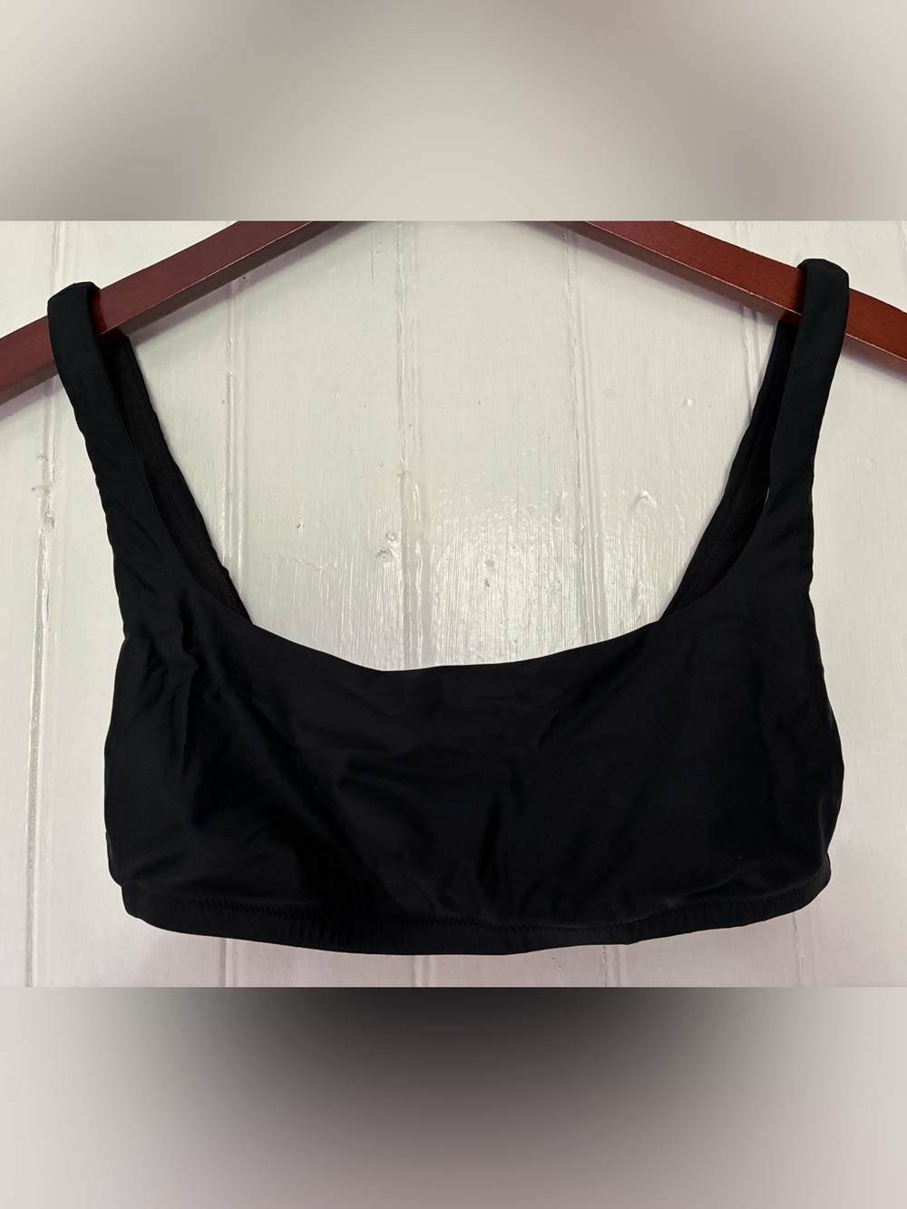 *3 for $20* Black Scoop Neck Tank Style Bikini Top, estimated 36B